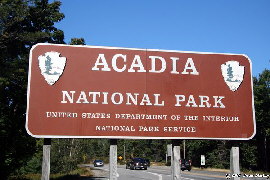Acadia National Park Sign
