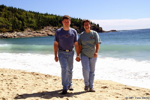 Peter und Nicole an Sand Beach