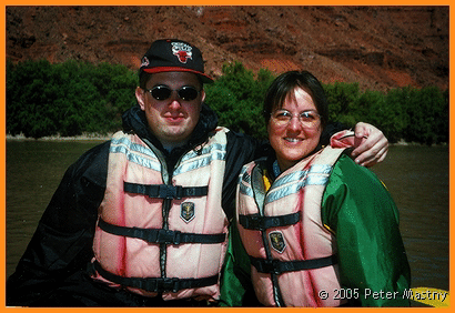 Peter+Nicole Rafting auf dem Colorado